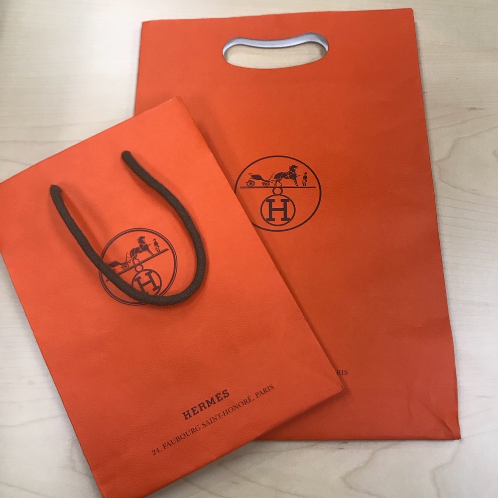 Hermès Mini & Small Paper Shopping Bag W/ Ribbon